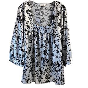 CATO Women’s Dressy Silky Feel Dress Blouse Squared Neckl Barrel Sleeve 22/24W